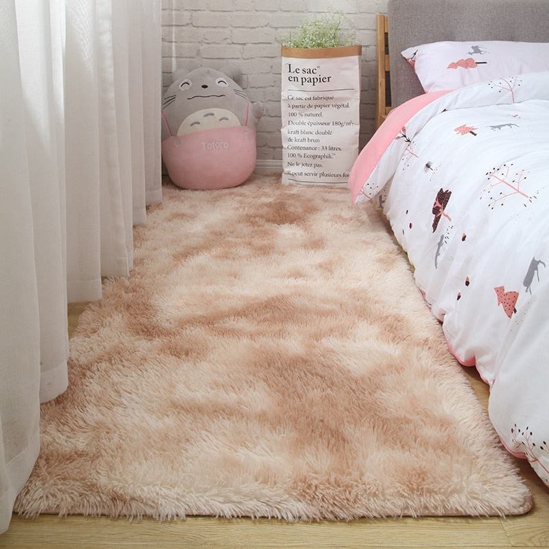 Pink Carpet For Girls Shaggy Children Floor Soft Mat Living Room Decoration Teen Doormat Nordic Red Fluffy Large Size Rugs Carpets & Rugs DailyAlertDeals