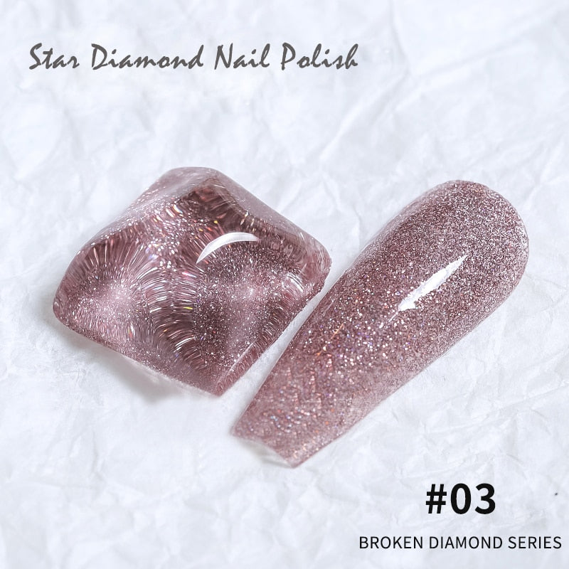 SKVP Gel Nail Polish Cat Eye Gel Semi Permanent Uv Varnish Gel Nail Art 8ML Glitter Effect Off Nail Polish Gel For Nails Design nail polish DailyAlertDeals Diamond 03
