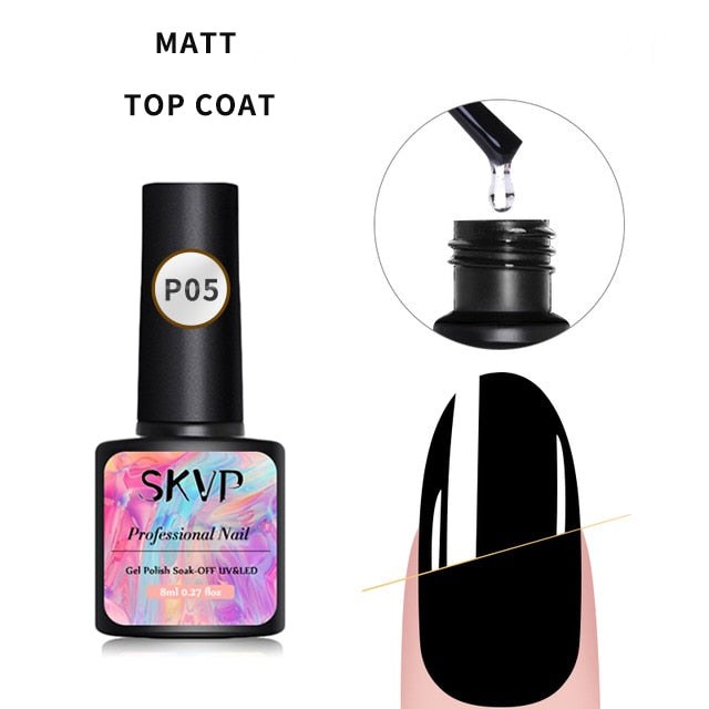 SKVP Gel Nail Polish Cat Eye Gel Semi Permanent Uv Varnish Gel Nail Art 8ML Glitter Effect Off Nail Polish Gel For Nails Design nail polish DailyAlertDeals MATT TOP