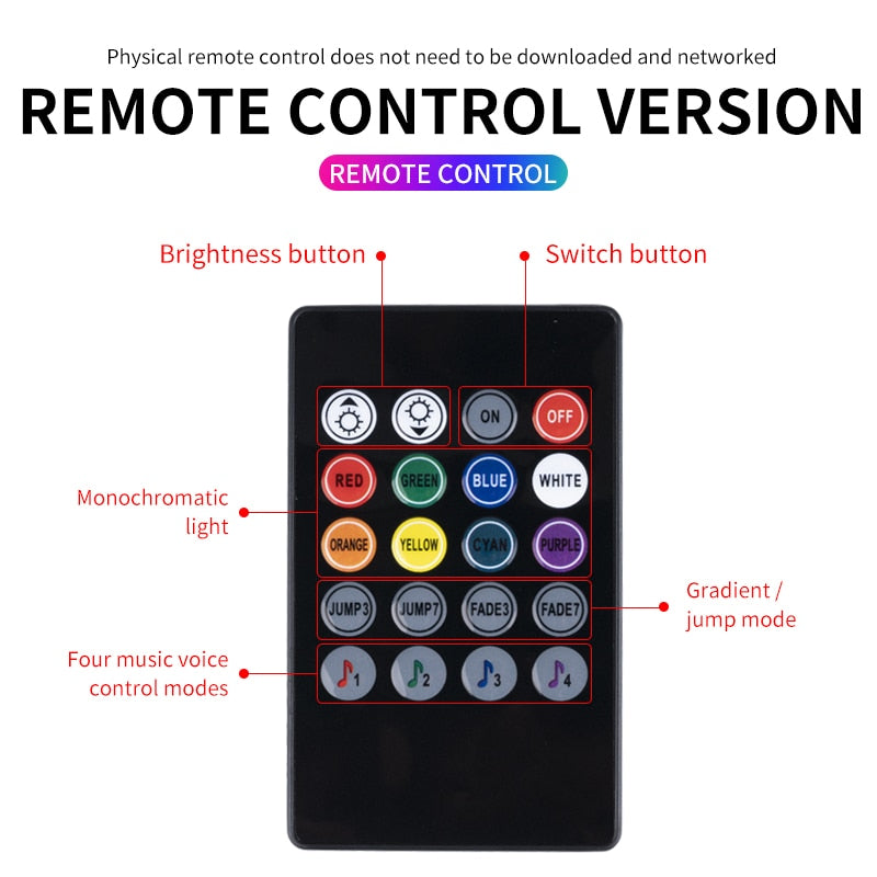 Rgb Led Lights for Cars Ambient Lighting Car Interior Neon Light With Music Voice Control App Inside Car Lights RGB LED Light with control DailyAlertDeals