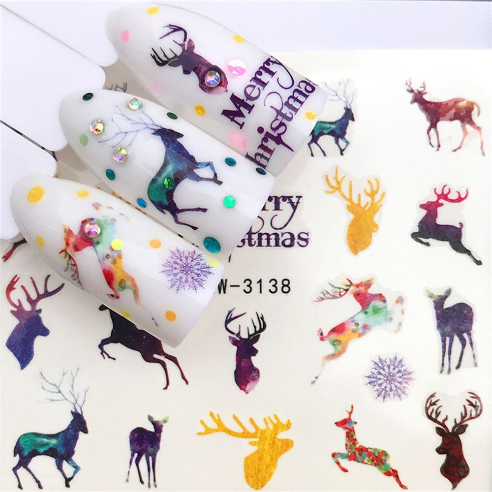 Nail Sticker Wolf Stickers Sliders For Nails Summer Full Nail Design Decorations Water Decals Animal Transfer Children's Slider nail art DailyAlertDeals YZW-3138