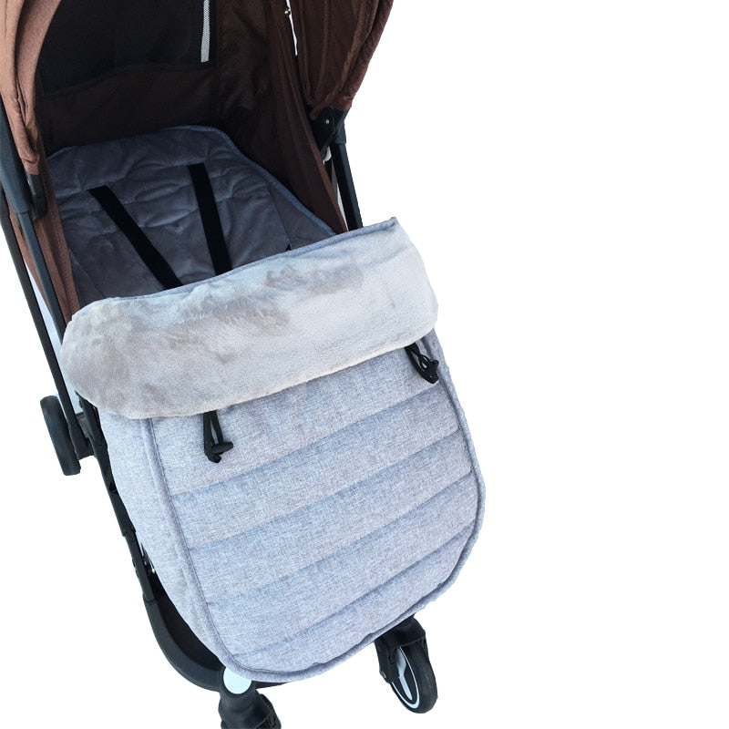 Baby Stroller Sleeping Bag Pram Warm Footmuff Cotton Envelope Sleepsacks For Yoyaplus and Universal Stroller Accessories 0 DailyAlertDeals sleeping bag  gray China