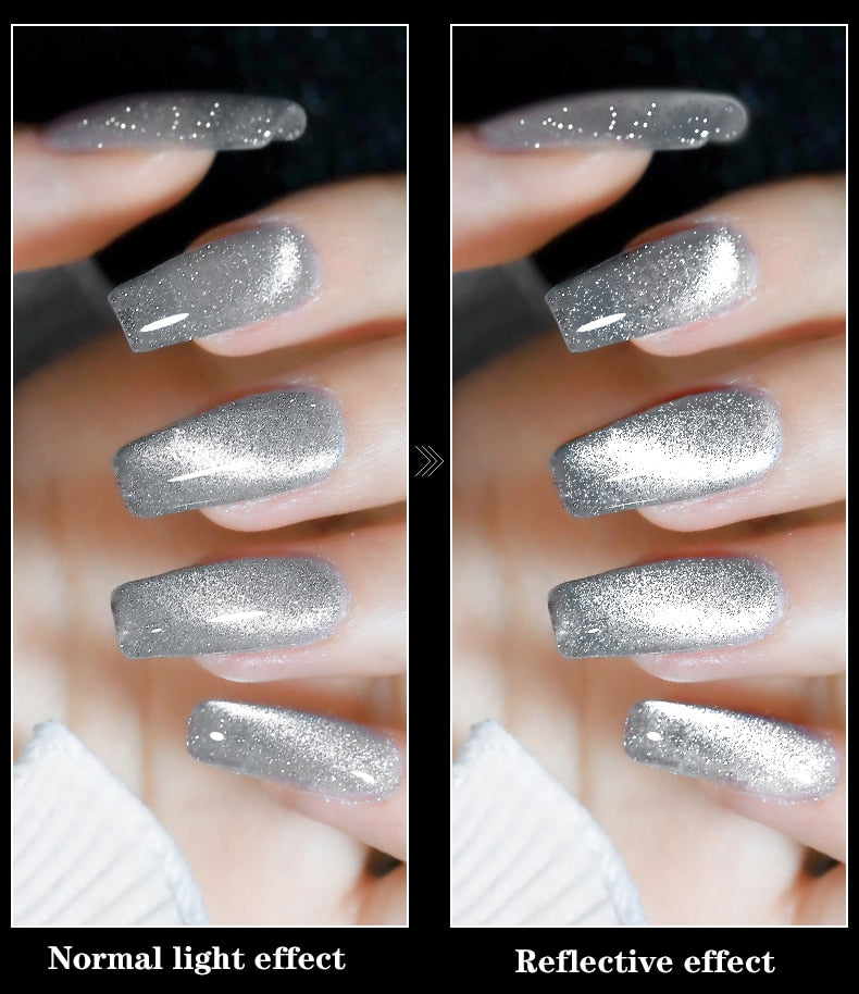 SKVP Gel Nail Polish Cat Eye Gel Semi Permanent Uv Varnish Gel Nail Art 8ML Glitter Effect Off Nail Polish Gel For Nails Design nail polish DailyAlertDeals   