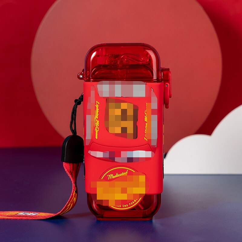 Cartoon Children Water Bottle 280ml with Rope Portable Square Kettle Sealed Leak-Proof BPA Free Tritan Baby Milk Cup With Straw Cartoon Children Water Bottle DailyAlertDeals China 280-420ml Red Car 280ml