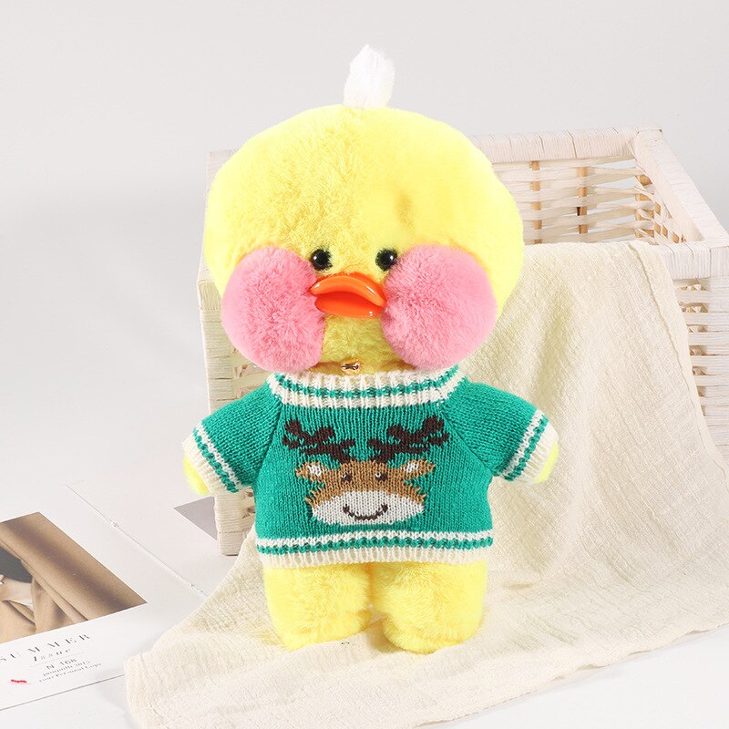 30cm Cute LaLafanfan Cafe Duck Plush Toy Girl Stuffed Soft Kawaii Duck Doll Animal Pillow Christmas Birthday Gift For Kids Child Duck Plush Toy Girl DailyAlertDeals Duck Clothes 13