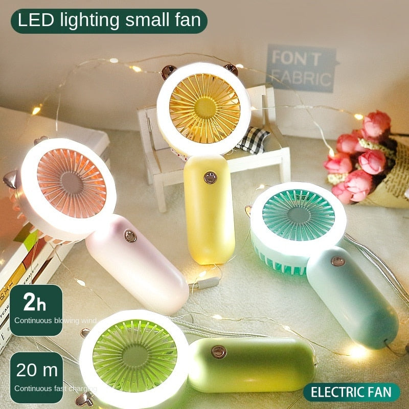 Handheld Pocket Fans USB Charging Lazy Fan Desktop Mini Fan Portable Dormitory Home Gift Student Outdoor Travel Mini Fan Portable Mini Fan DailyAlertDeals