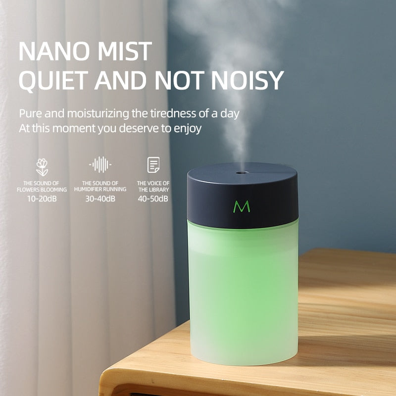260ML Air Humidifier Ultrasonic Mini Aromatherapy Diffuser Portable Sprayer USB Essential Oil Atomizer LED Lamp for Home Car 0 DailyAlertDeals