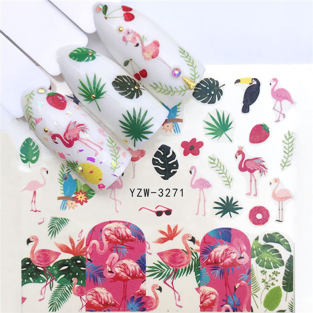Nail Sticker Wolf Stickers Sliders For Nails Summer Full Nail Design Decorations Water Decals Animal Transfer Children's Slider nail art DailyAlertDeals YZW-3271