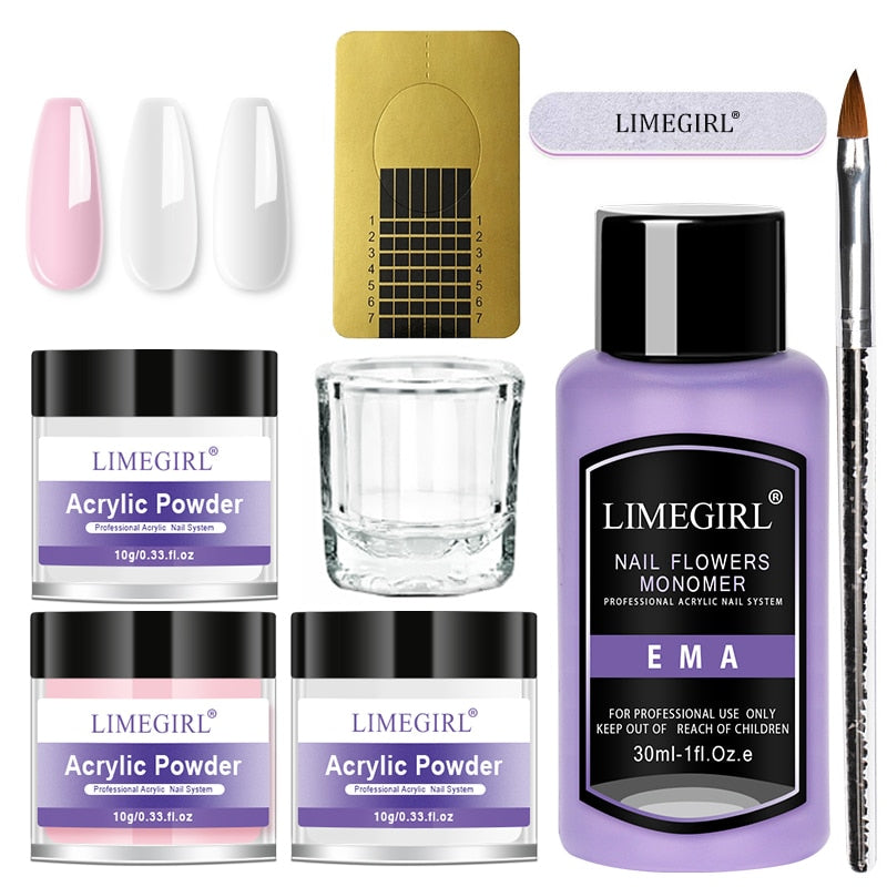 Acrylic Powder Set for Nails Extension Pink White Clear Acrylic Nail Kit with Liquid Monomer Nail Art Acrylic Liquid Set Brush Acrylic Powder for Nail Extension DailyAlertDeals 10g Acrylic Powder 1 USA