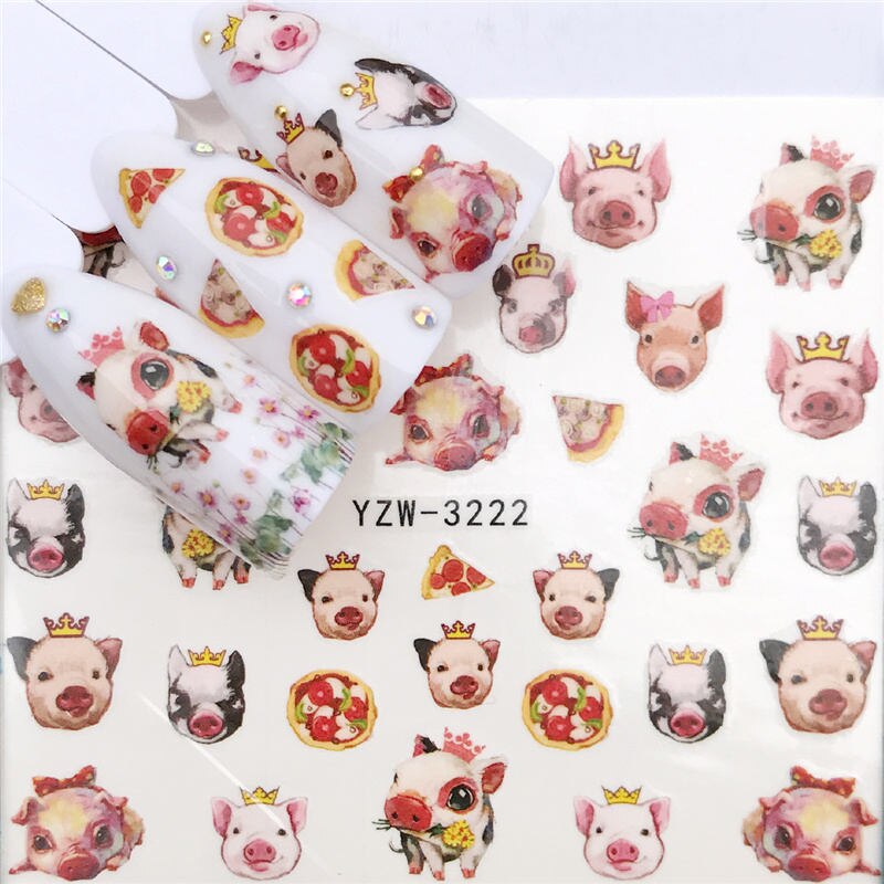 1 PC Nail Art Transfer Nail Stickers Water Decals Beauty Flowers Nail Design Manicure Stickers for Nails Decorations Tools Nail Sticker DailyAlertDeals YZW-3222