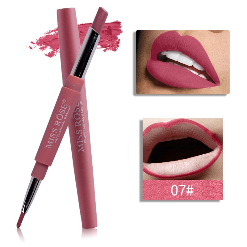 8 Color Matte Lipstick Lip Liner 2 In 1 Brand Makeup Lipstick Matte Durable Waterproof Nude Red Lipstick Lips Make Up 0 DailyAlertDeals 07 China