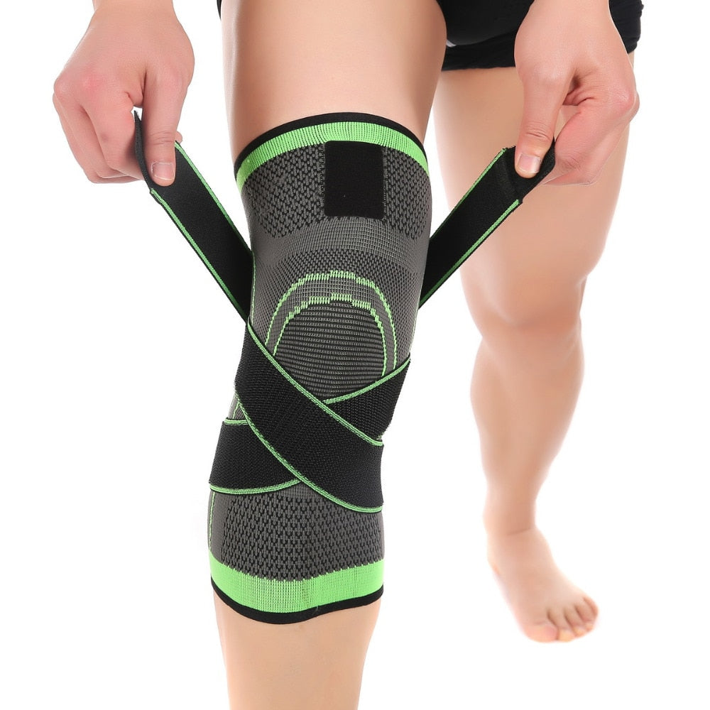 Sports Fitness Knee Pads Support Bandage Braces Elastic Nylon Sport Compression Sleeve for Basketball 0 DailyAlertDeals Green S China
