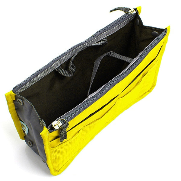 Organizer Insert Bag Women Nylon Travel Insert Organizer Handbag Purse Large liner Lady Makeup Cosmetic Bag Cheap Female Tote 0 DailyAlertDeals Yellow