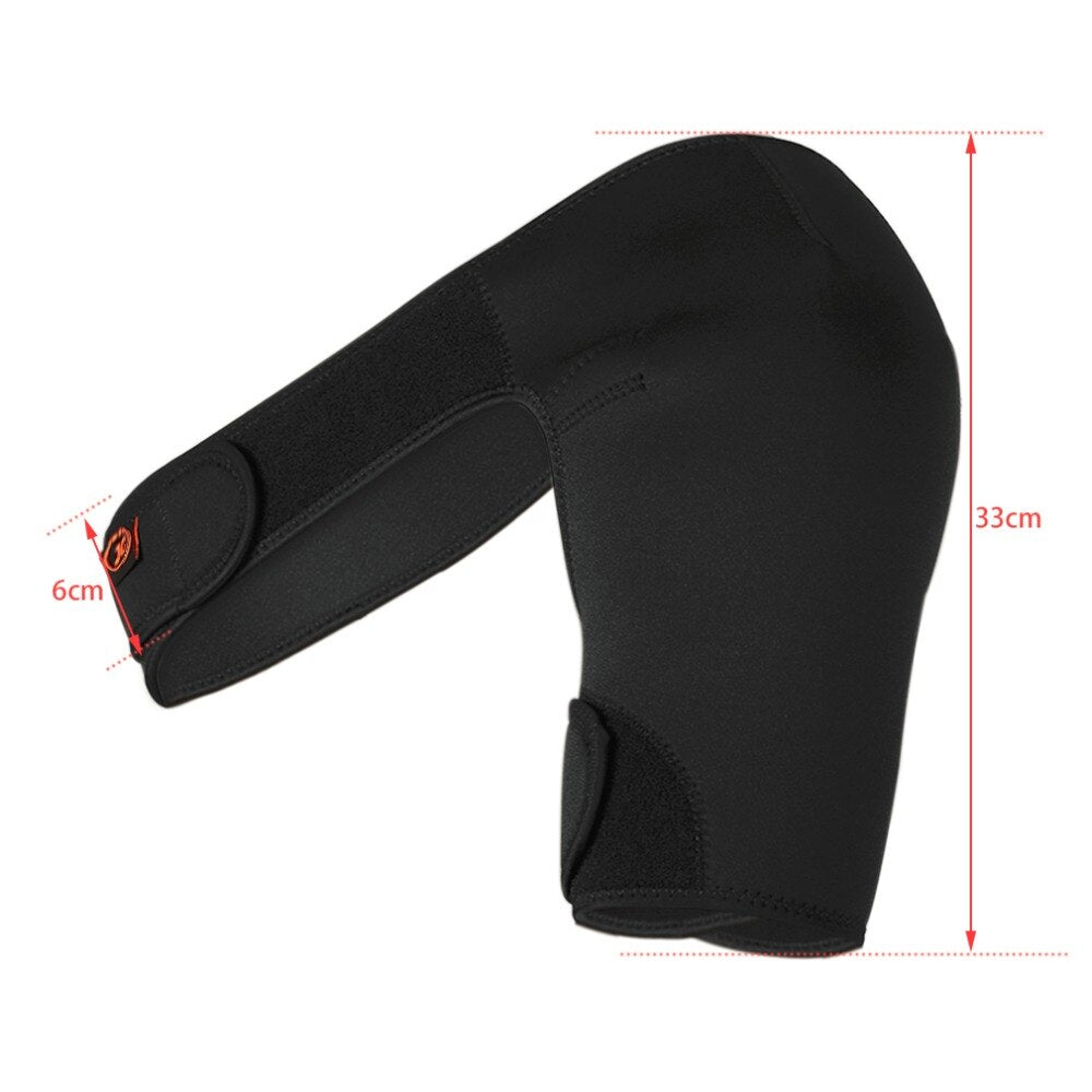 Adjustable Breathable Gym Sports Care Single Shoulder Support Back Brace Guard Strap Wrap Belt Band Pads Black Bandage Men/Women 0 DailyAlertDeals