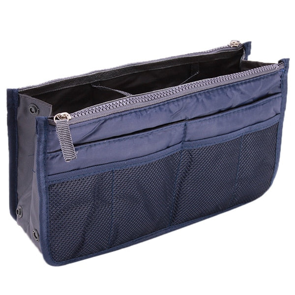 Organizer Insert Bag Women Nylon Travel Insert Organizer Handbag Purse Large liner Lady Makeup Cosmetic Bag Cheap Female Tote 0 DailyAlertDeals Deep Blue