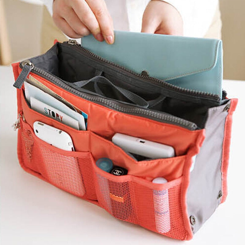 Organizer Insert Bag Women Nylon Travel Insert Organizer Handbag Purse Large liner Lady Makeup Cosmetic Bag Cheap Female Tote 0 DailyAlertDeals