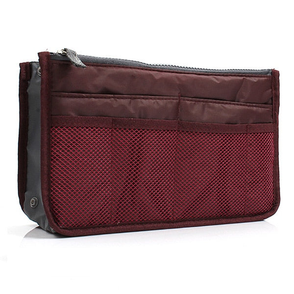 Organizer Insert Bag Women Nylon Travel Insert Organizer Handbag Purse Large liner Lady Makeup Cosmetic Bag Cheap Female Tote 0 DailyAlertDeals Burgundy