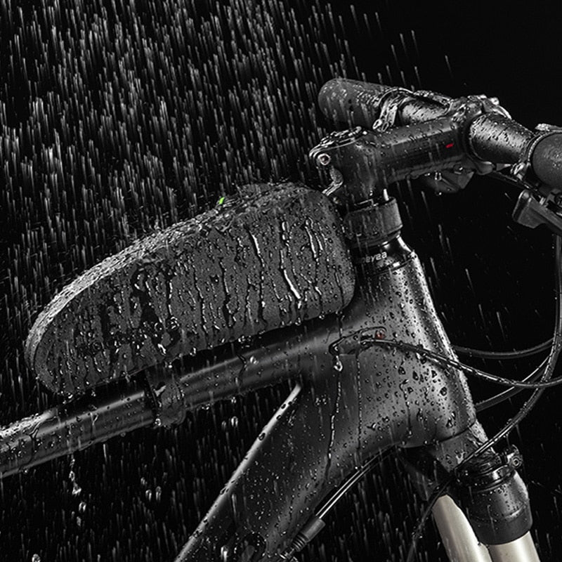 ROCKBROS Bicycle Bag Waterproof Cycling Top Front Tube Frame Bag Large Capacity MTB Road Bicycle Pannier Black Bike Accessories 0 DailyAlertDeals