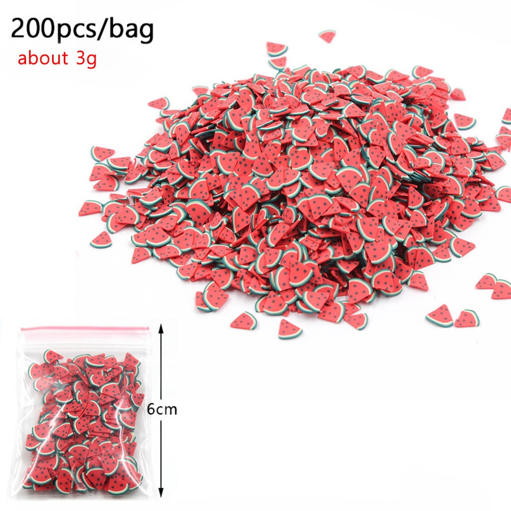 DIY Fluffy Slime Toys Putty Soft Clay Light Lizun Flavor Charms for Slime Supplies Plasticine Gum Polymer Clay Antistress 0 DailyAlertDeals 200Pcs Watermelon