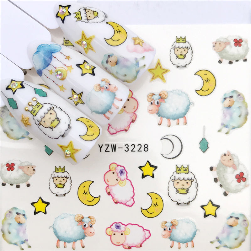 1 PC Nail Art Transfer Nail Stickers Water Decals Beauty Flowers Nail Design Manicure Stickers for Nails Decorations Tools Nail Sticker DailyAlertDeals YZW-3228