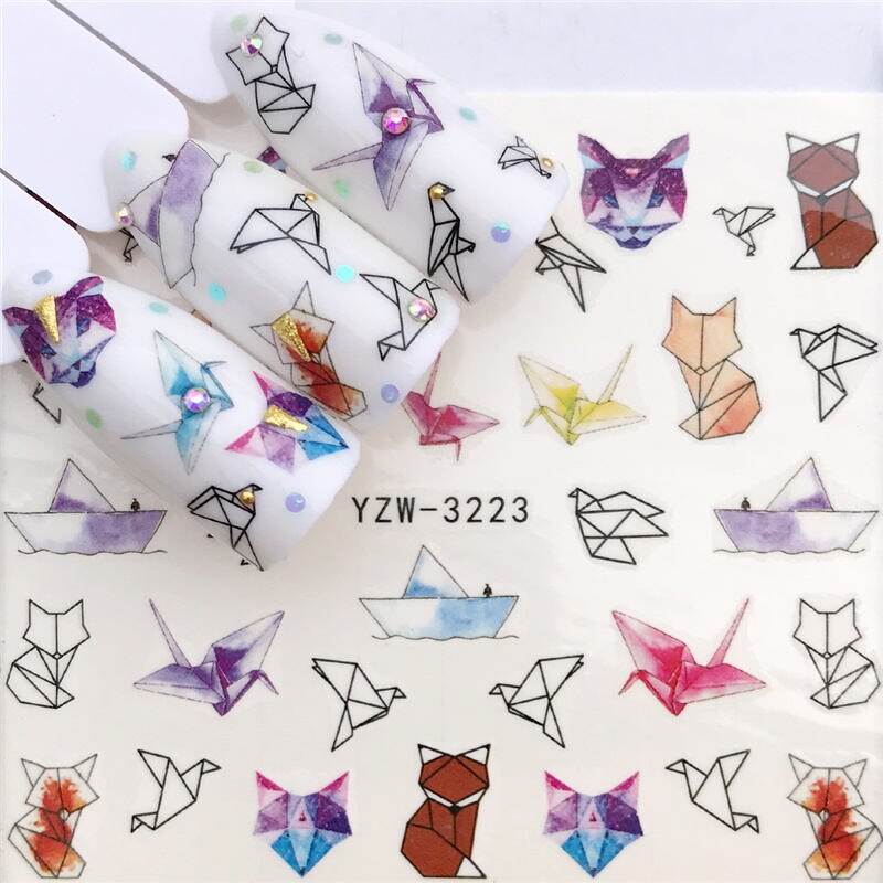 1 PC Nail Art Transfer Nail Stickers Water Decals Beauty Flowers Nail Design Manicure Stickers for Nails Decorations Tools Nail Sticker DailyAlertDeals YZW-3223