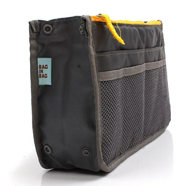 Organizer Insert Bag Women Nylon Travel Insert Organizer Handbag Purse Large liner Lady Makeup Cosmetic Bag Cheap Female Tote 0 DailyAlertDeals dark gray