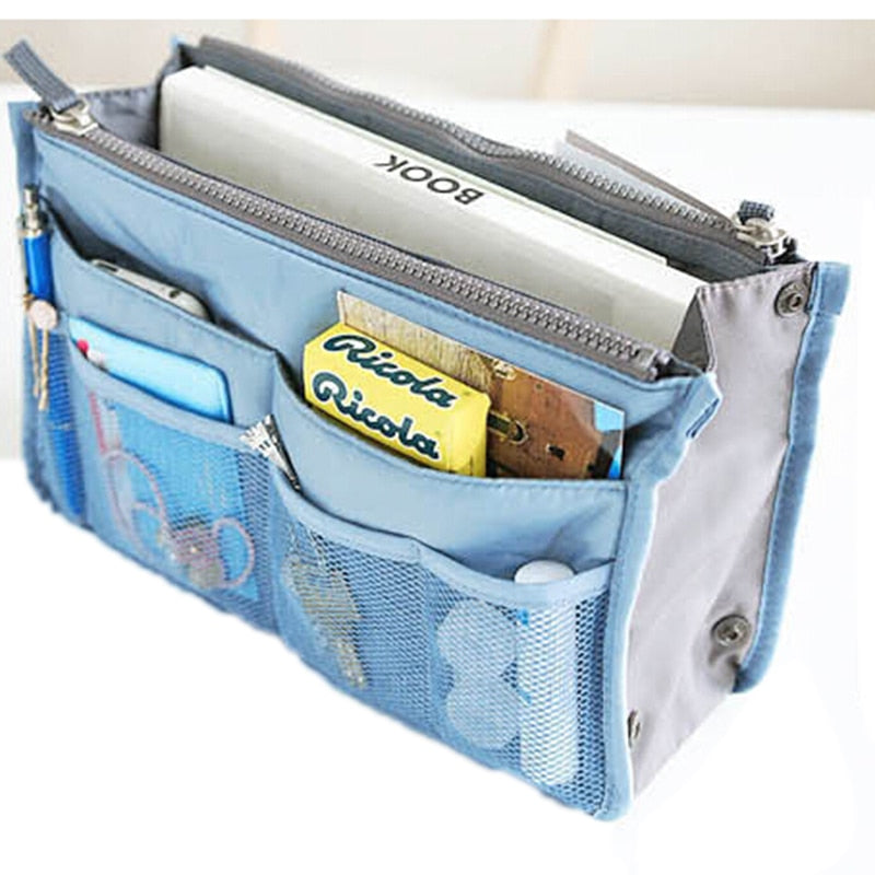 Organizer Insert Bag Women Nylon Travel Insert Organizer Handbag Purse Large liner Lady Makeup Cosmetic Bag Cheap Female Tote 0 DailyAlertDeals