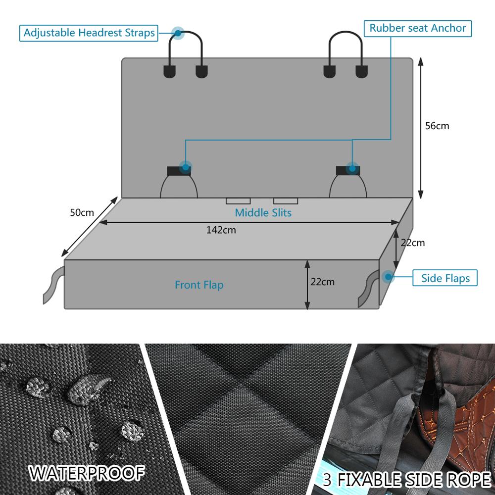 Dog Car Seat Cover Pet Travel Carrier Mattress Waterproof Dog Car Seat Protector With Middle Seat Armrest For Dogs 0 DailyAlertDeals