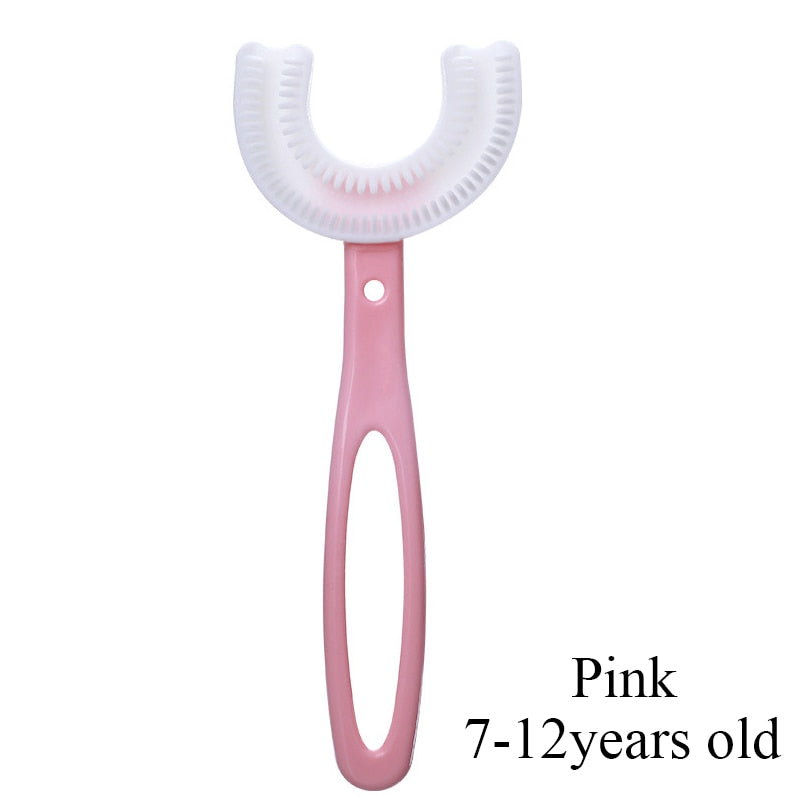 Toothbrush Children 360 Degree U-shaped Child Toothbrush Teethers Brush Silicone Kids Teeth Oral Care Cleaning baby teether DailyAlertDeals 2