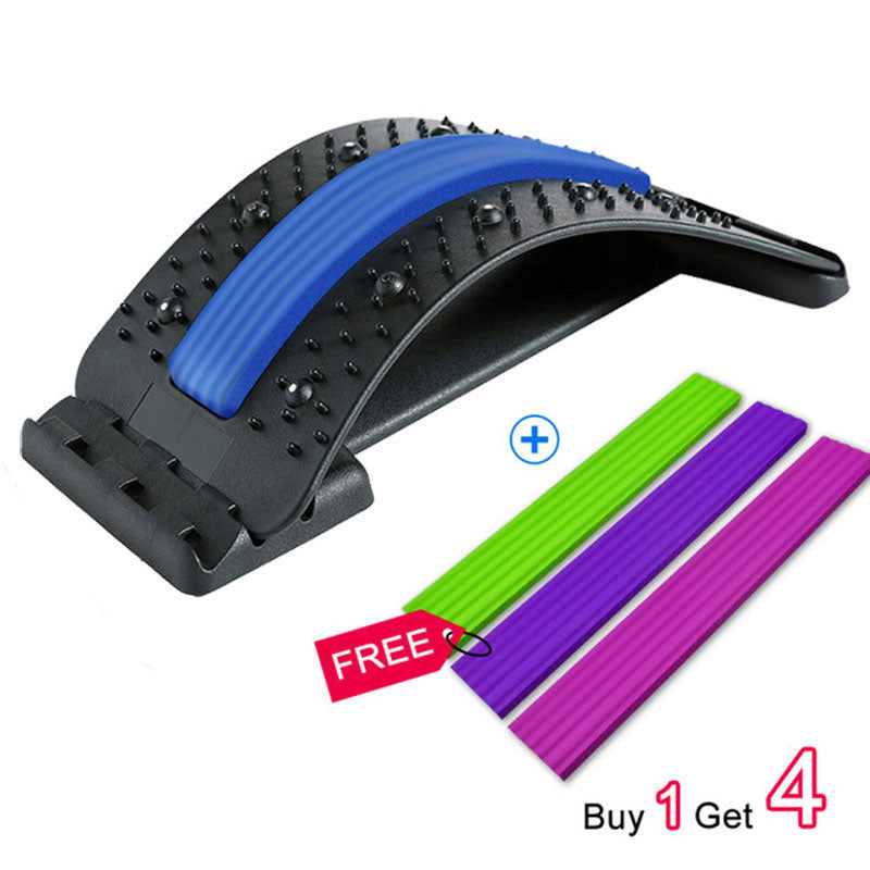 Multi-level Adjustable Back Massager Stretcher Waist Neck Stretch Fitness Lumbar Cervical Spine Support Pain Relief Relaxation back massager DailyAlertDeals