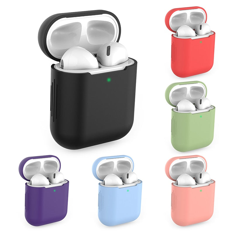 Silicone Earphone Cases For Airpods 1/2, Airpods Case Headphones Case Protective Case For Apple Airpods 1/2 Airpods Covers Silicone Earphone Cases For Airpods DailyAlertDeals