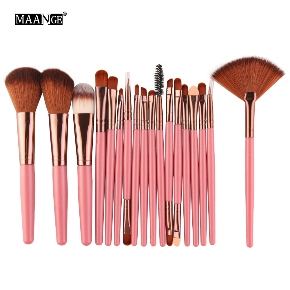 MAANGE 6/15/18/20Pcs Makeup Brushes Tool Set Cosmetic Powder Eye Shadow Foundation Blush Blending Beauty Make Up Brush Maquiagem DailyAlertDeals FK 5445 China