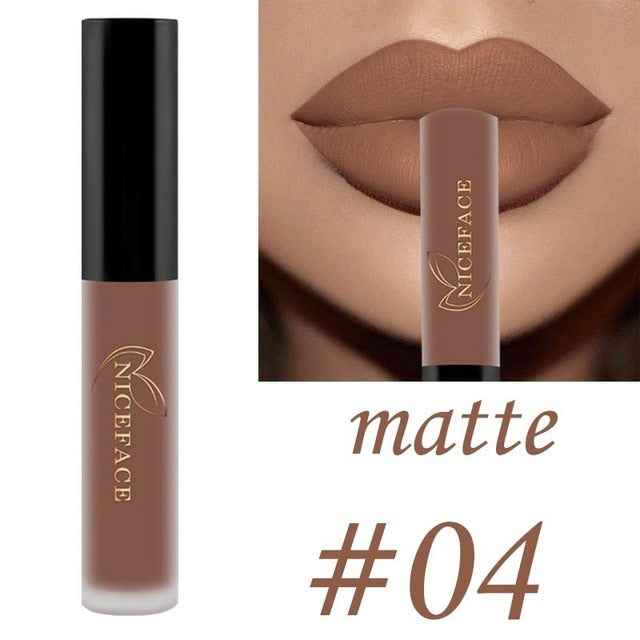 25 color matte liquid lipstick nude lip gloss makeup high pigment lip gloss waterproof lasting moisturizing cosmetics 0 DailyAlertDeals 04 China