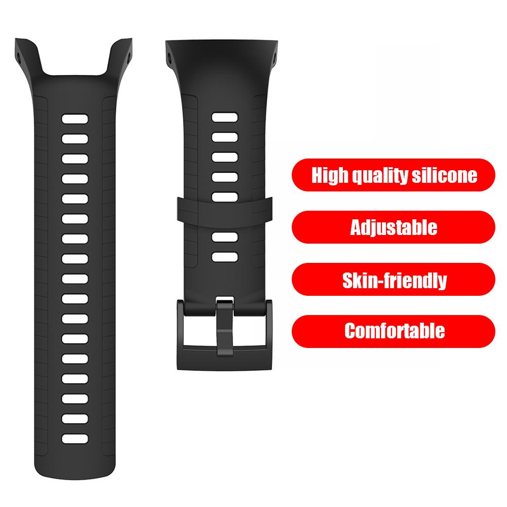 Soft Sport Silicone Watch Band Wrist Strap Belt Simplicity Moderate Softness Wearing Comfort for Suunto 5 Watchband Bracelet 0 DailyAlertDeals