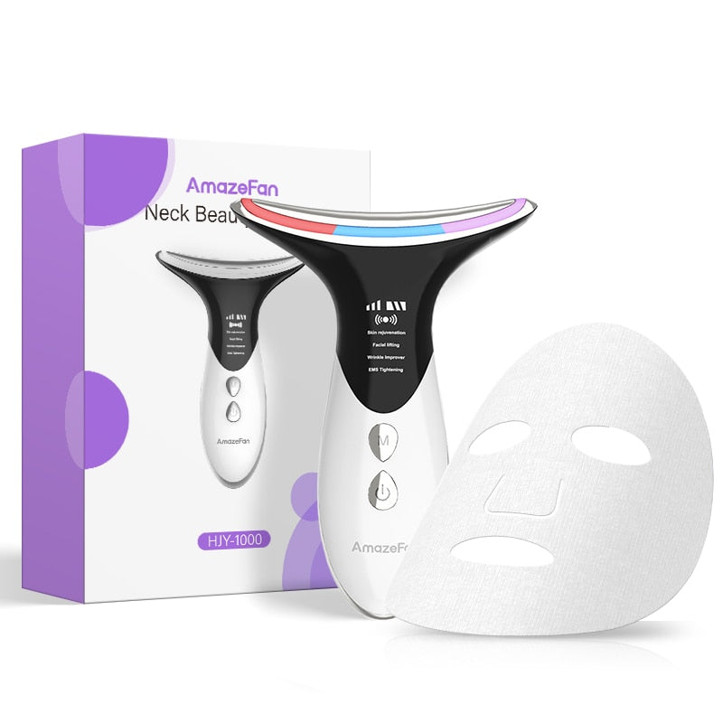 Neck Anti Wrinkle Face Lifting Beauty Device LED Photon Therapy Skin Care EMS Tighten Massager Reduce Double Chin WrinkleRemoval 0 DailyAlertDeals Moisturize Israel