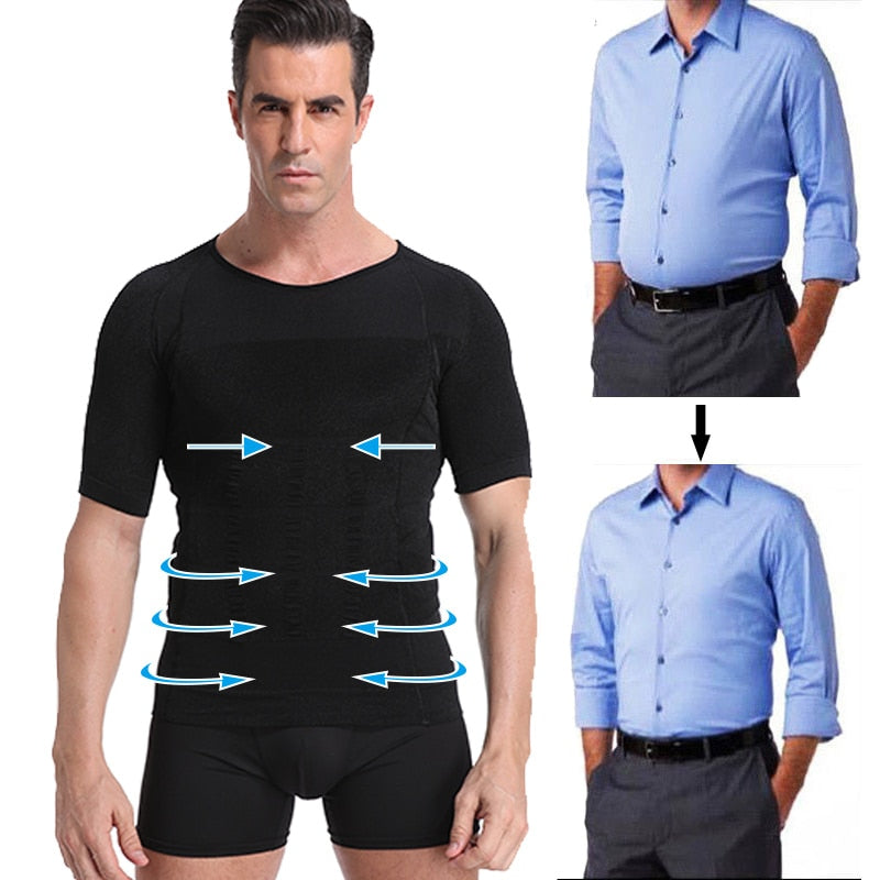 Classix Men Body Toning T-Shirt Slimming Body Shaper Corrective Posture Belly Control Compression Man Modeling Underwear Corset 0 DailyAlertDeals