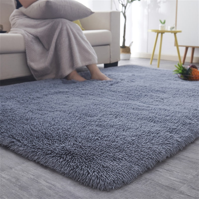 Pink Carpet For Girls Shaggy Children Floor Soft Mat Living Room Decoration Teen Doormat Nordic Red Fluffy Large Size Rugs Carpets & Rugs DailyAlertDeals Silver gray 80x160cm 31x62inch