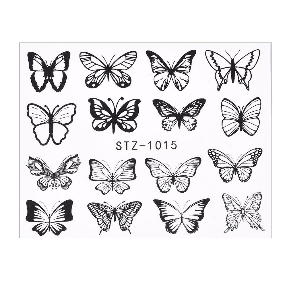 3D Watercolor Butterflies Sliders Nail Art Water Transfer Decal Sticker Blue Valentine's Day Nail Decoration Tattoo Manicure 0 DailyAlertDeals TA610