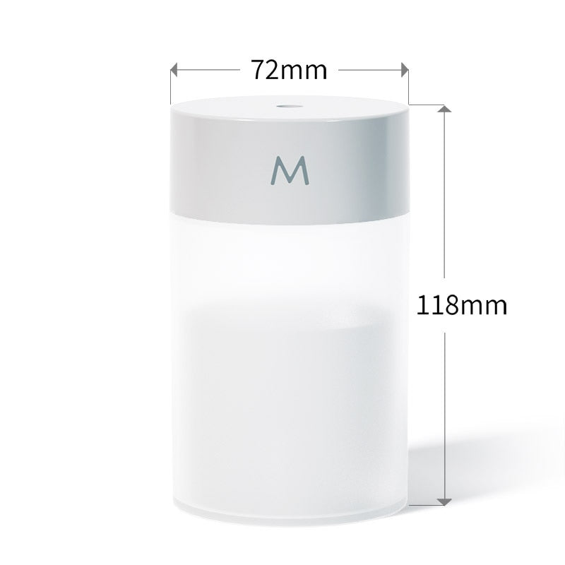 260ML Air Humidifier Ultrasonic Mini Aromatherapy Diffuser Portable Sprayer USB Essential Oil Atomizer LED Lamp for Home Car 0 DailyAlertDeals White