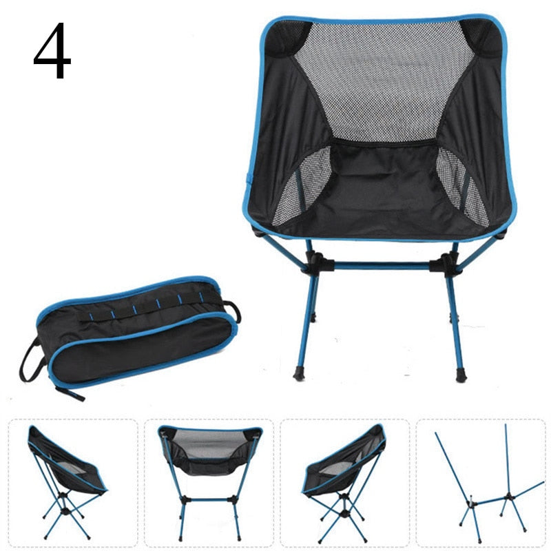 Detachable Portable Folding Moon Chair Outdoor Camping Chairs Beach Fishing Chair Ultralight Travel Hiking Picnic Seat Tools 0 DailyAlertDeals China Sky Blue