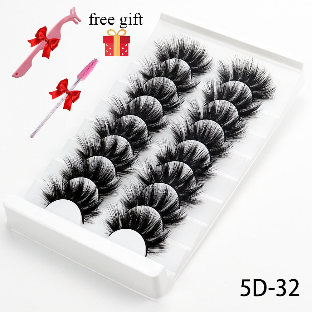 5/8 Pairs 20mm Mink Lashes 3D Natural False Eyelashes Fluffy Faux Mink Eyelashes Wispies Long Extension Eyelashes Pack Maquiagem  DailyAlertDeals 5D32 China