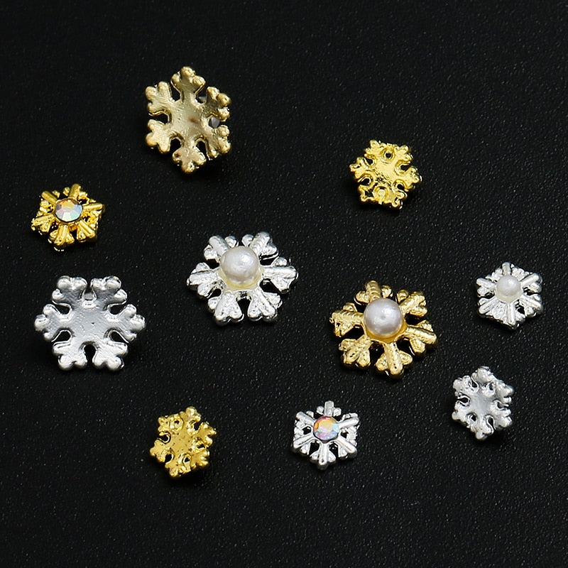 9 Designs Christmas Tree sock snowflake Nail Art Decorations Alloy Metal DIY 3D Nail Rhinestones Accessories Jewelry Tools 0 DailyAlertDeals