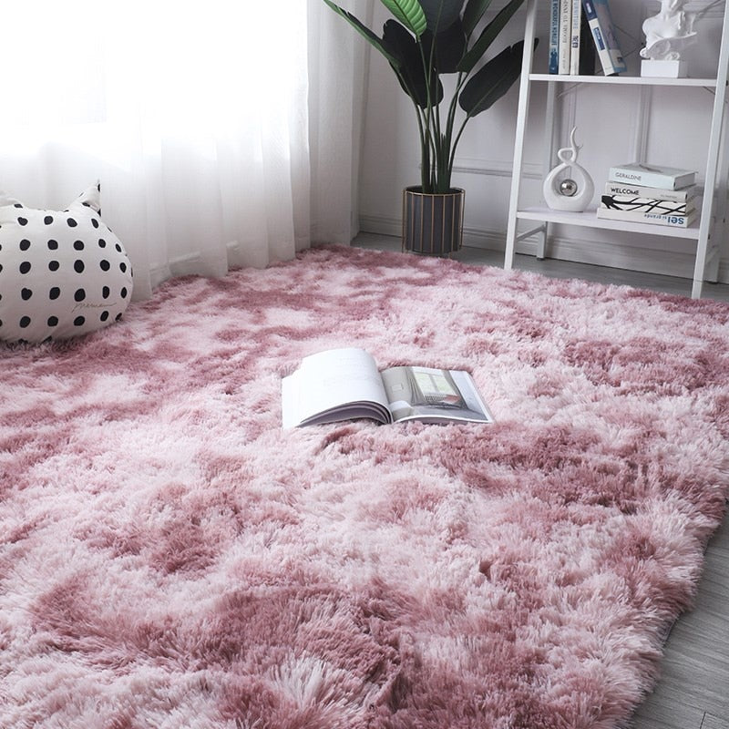 Pink Carpet For Girls Shaggy Children Floor Soft Mat Living Room Decoration Teen Doormat Nordic Red Fluffy Large Size Rugs Carpets & Rugs DailyAlertDeals SD-4 80x160cm 31x62inch