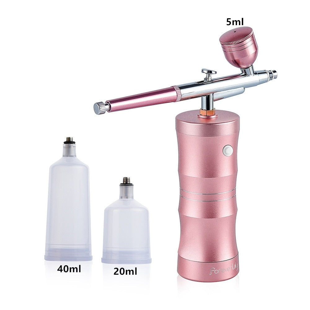 Foreverlily Mini Air Compressor Kit Air-Brush Paint Spray Gun Airbrush For Nail Art Tattoo Craft Cake Face Nano Fog Mist Sprayer 0 DailyAlertDeals