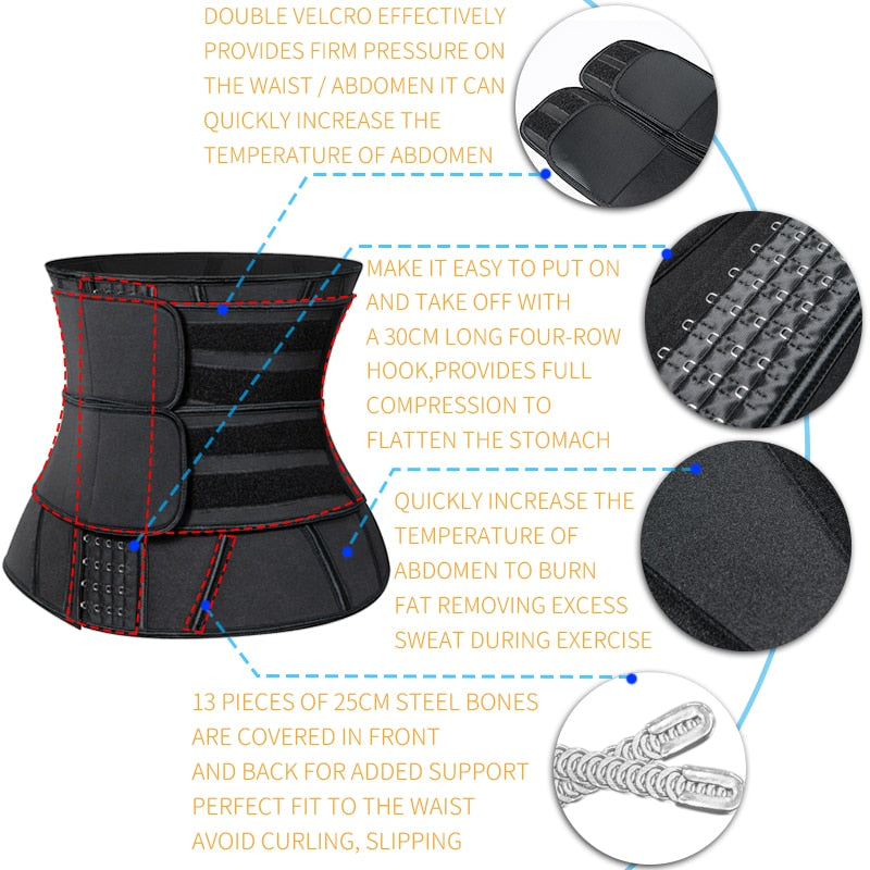 Men's Workout Waist Trainer for Weight Loss Sauna Sweat Tummy Slimming Body Shaper Abs Abdomen Shapewear Waist Trainer for men DailyAlertDeals