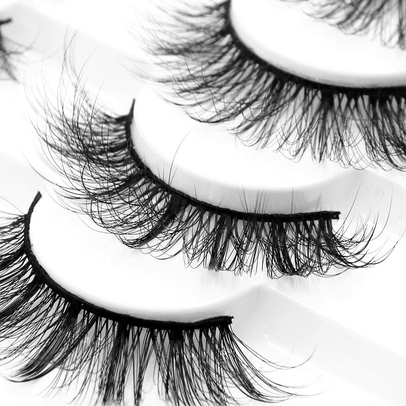 5/8 Pairs Faux Mink Eyelashes Soft Fluffy Natural False Eyelashes 3D Thick Dramatic Makeup Eyelashes Reusable Handmade Lashes DailyAlertDeals