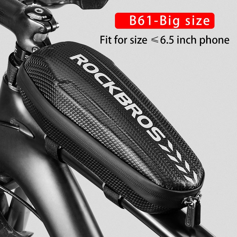 ROCKBROS Bicycle Bag Waterproof Cycling Top Front Tube Frame Bag Large Capacity MTB Road Bicycle Pannier Black Bike Accessories 0 DailyAlertDeals B61 1.5L Poland