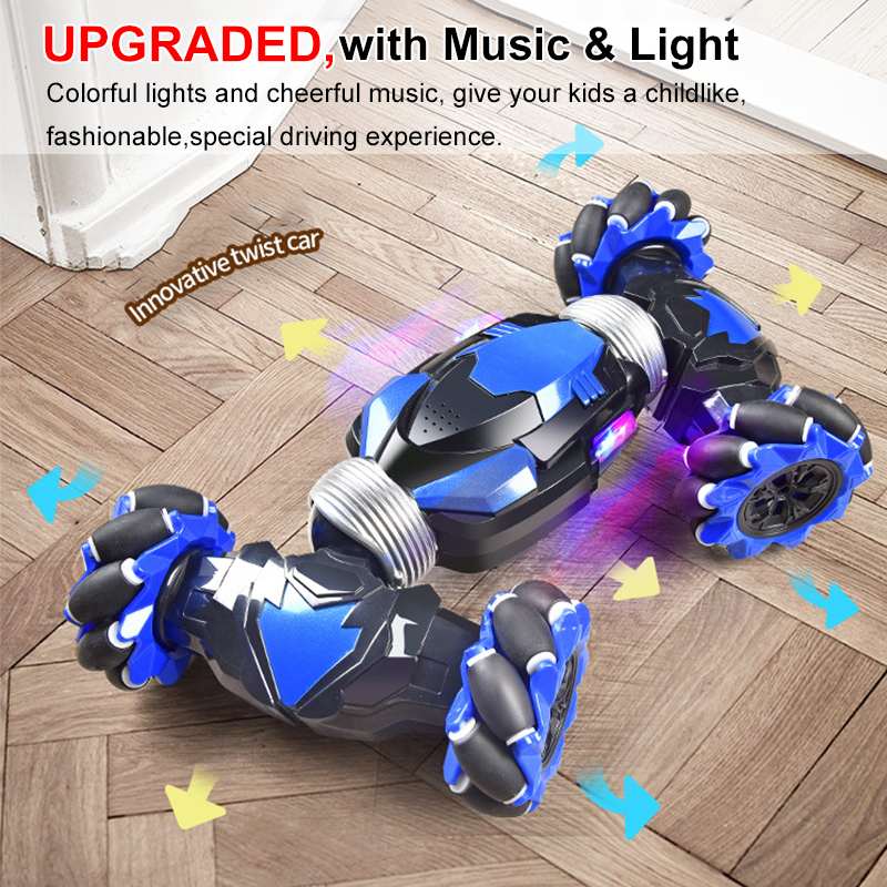 RC Car 4WD Radio Control Stunt Car Gesture Induction Twisting Off-Road Vehicle Drift RC Toys With Light & Music RC Car Toys for children DailyAlertDeals