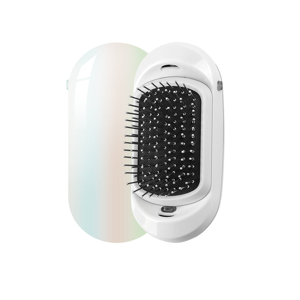 Portable Ionic Hairbrush Electric Negative Ions Hair Comb Anti Static MassageComb US Fast Shipping Styling Tool for Dropshipping portable brush hair DailyAlertDeals China Aurora vibration