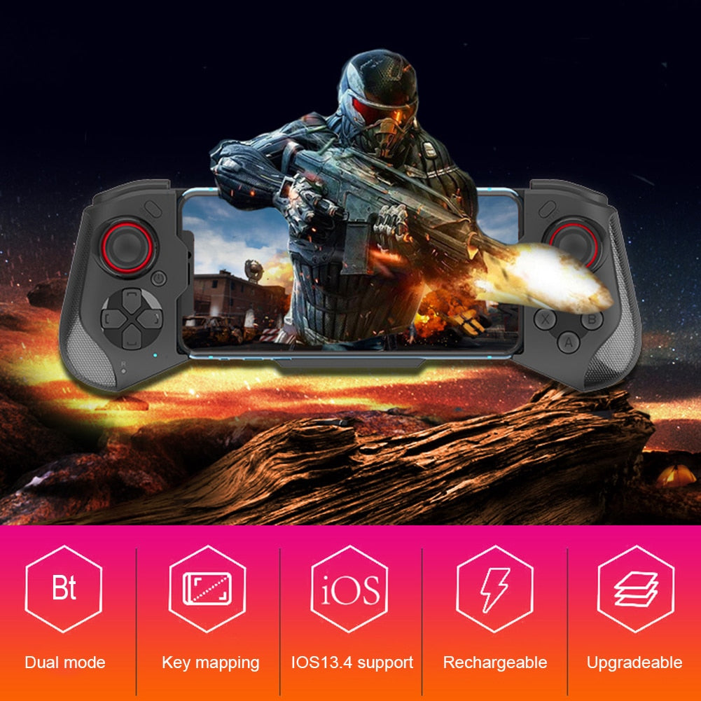 Telescopic Bluetooth-compatible Game Controller Wireless Gamepad Trigger Joystick Joypad for PUBG Mobile iOS Android Phone 0 DailyAlertDeals